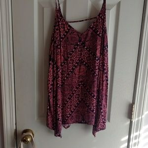 Pink and blue tabo top